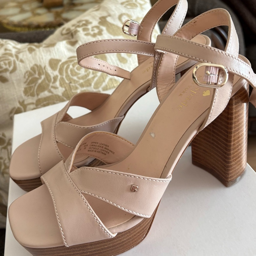 Kate Spide Blush Pink Strappy Heels
